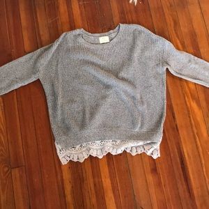 Urban Outfitters Cozy + Lace Grey Sweater